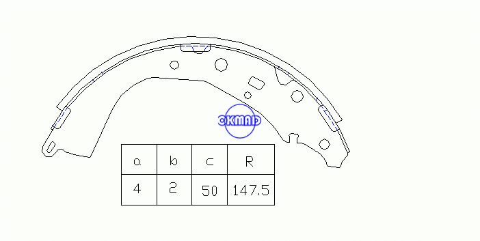 TOYOTA TRUCK Tundra PONTIAC Bonneville CADILLAC STS Brake shoes FMSI: 1397-S764 OEM:04495-35250 FSB4065 Brembo:S83552N, OK-BS325